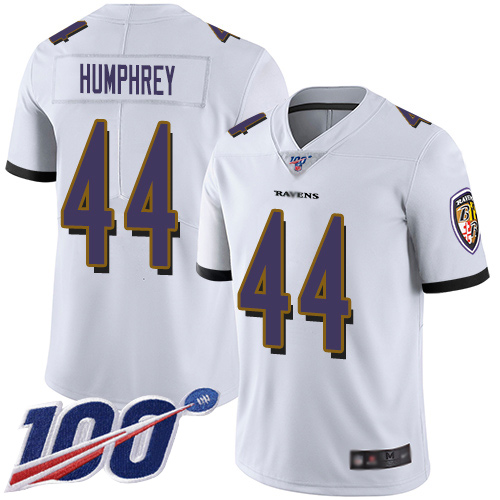 Baltimore Ravens Limited White Men Marlon Humphrey Road Jersey NFL Football #44 100th Season Vapor Untouchable